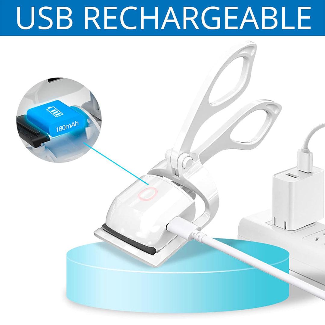Electric Eyelash Curler - Electric Heated Lasting USB Charging Cable Makeup Tools