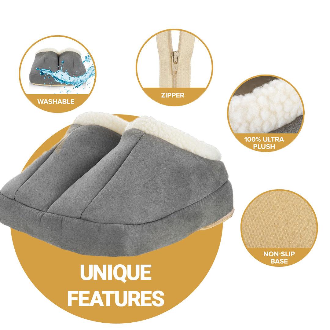 Foot Warmers for Elderly - Electric Foot Warmer Massager Soothing Relaxing Hot Feet Massage Relaxing Fleece Heated Feet Soft Comfort