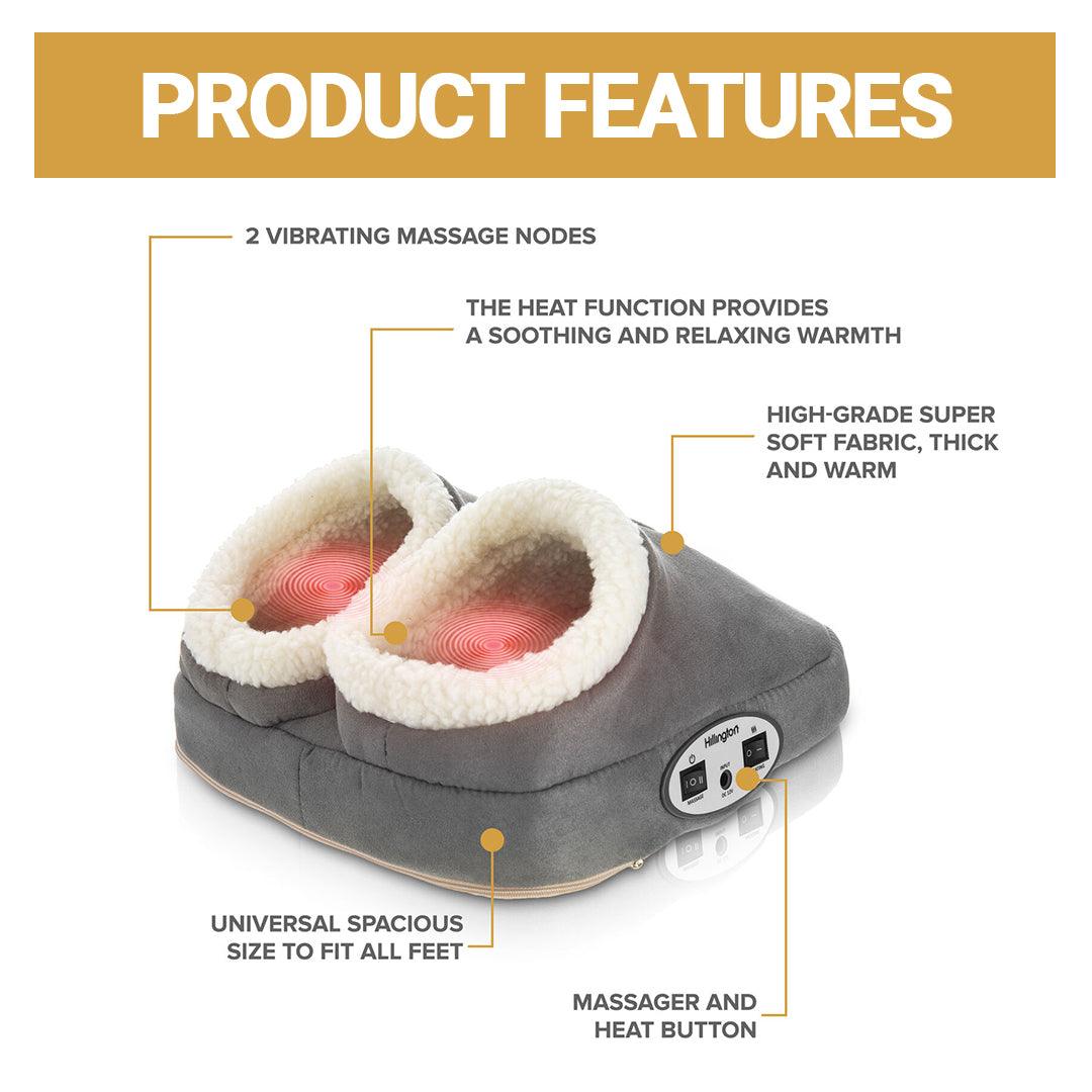 Foot Warmers for Elderly - Electric Foot Warmer Massager Soothing Relaxing Hot Feet Massage Relaxing Fleece Heated Feet Soft Comfort