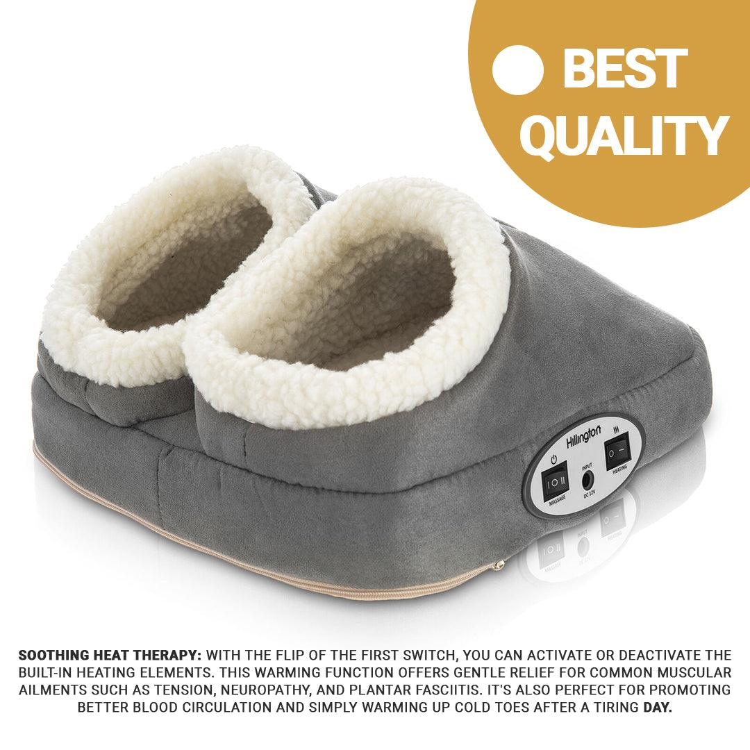 Foot Warmers for Elderly - Electric Foot Warmer Massager Soothing Relaxing Hot Feet Massage Relaxing Fleece Heated Feet Soft Comfort