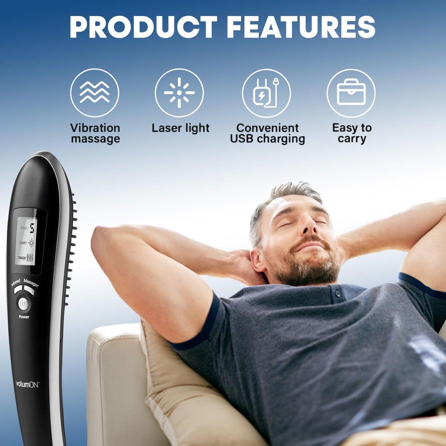 Laser Combs for Hair Growth - Laser Massage Comb For Infrared Hair Growth Regrowth Hair Thickening Home Use UK