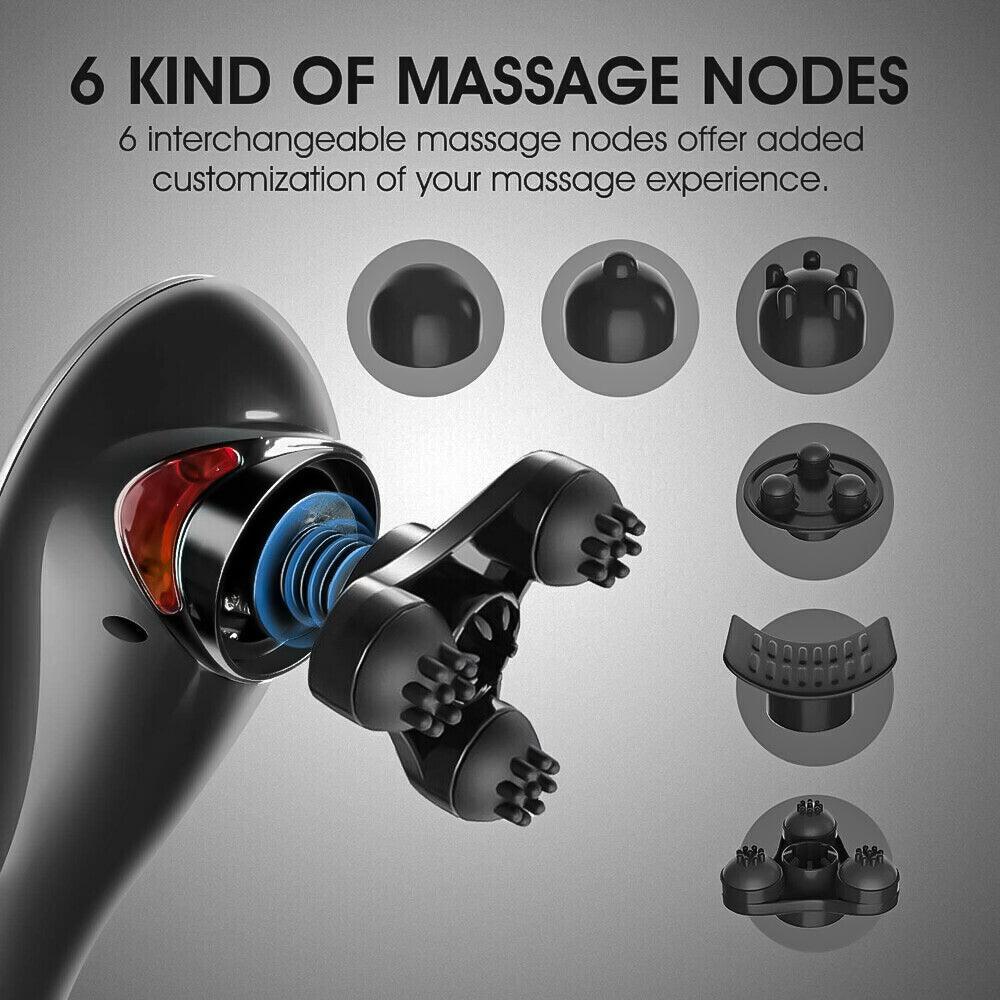 Hand Held Massager UK - Cordless Neck Back Massager Handheld Deep Tissue Percussion Massage Muscle Pain