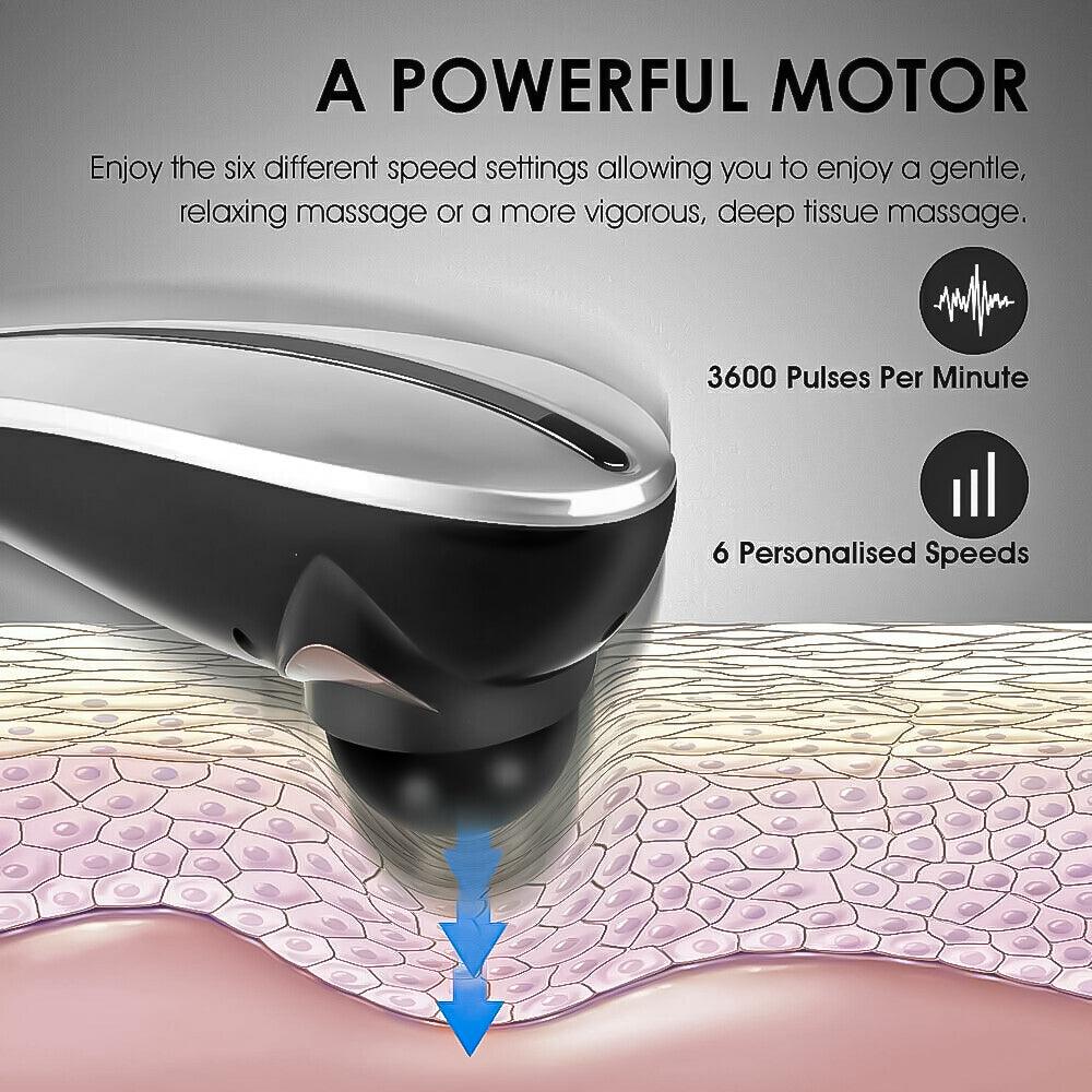 Hand Held Massager UK - Cordless Neck Back Massager Handheld Deep Tissue Percussion Massage Muscle Pain