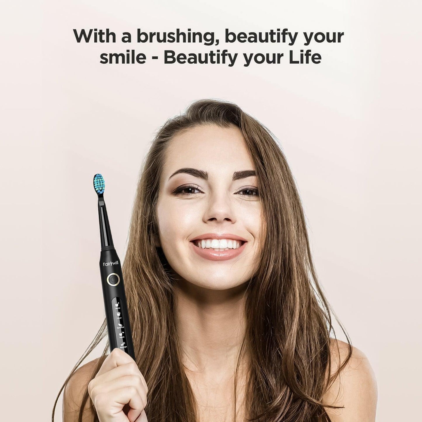 Rechargeable Power Toothbrush - 4/12X Brush Heads Electric Toothbrush Power Toothbrush ADA Accepted