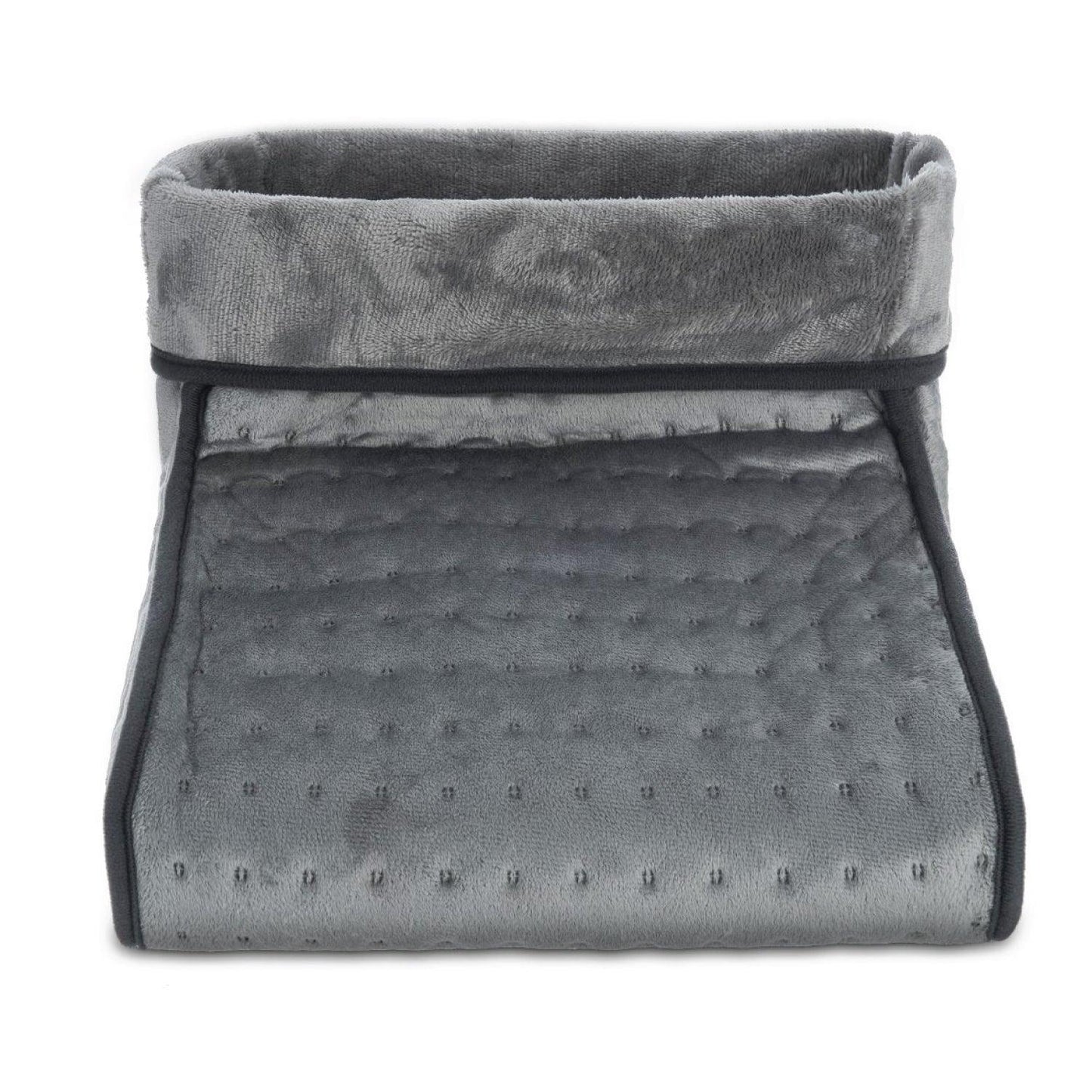 Electric Foot Warmer - 2 In 1 Electric Heated Foot Warmer Massager Comfort Fleece Suede Comfy Relaxing