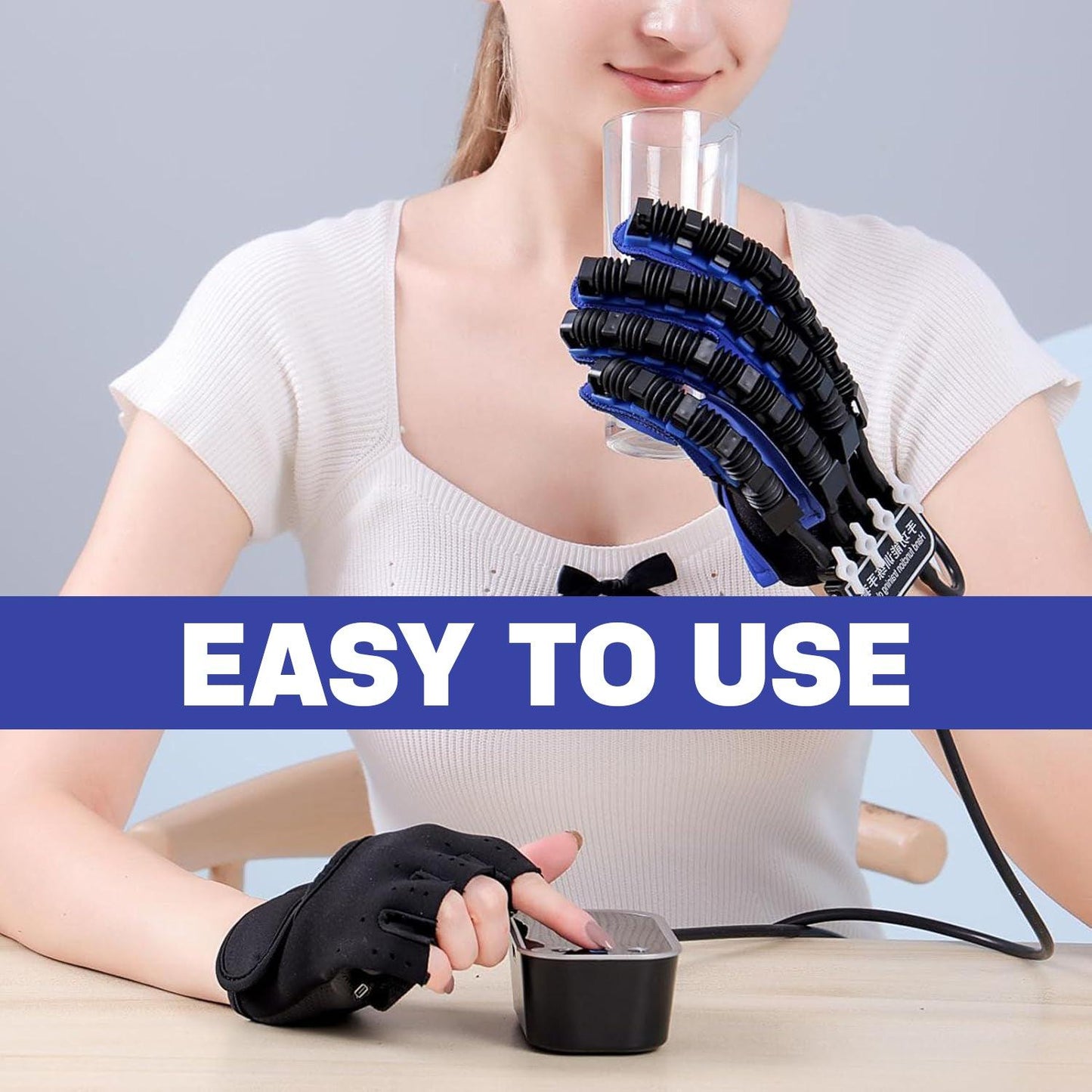 Rehabilitation Robot Gloves - Electric Hand Exerciser Hemiplegia Finger Rehabilitation Trainer Robot Glove