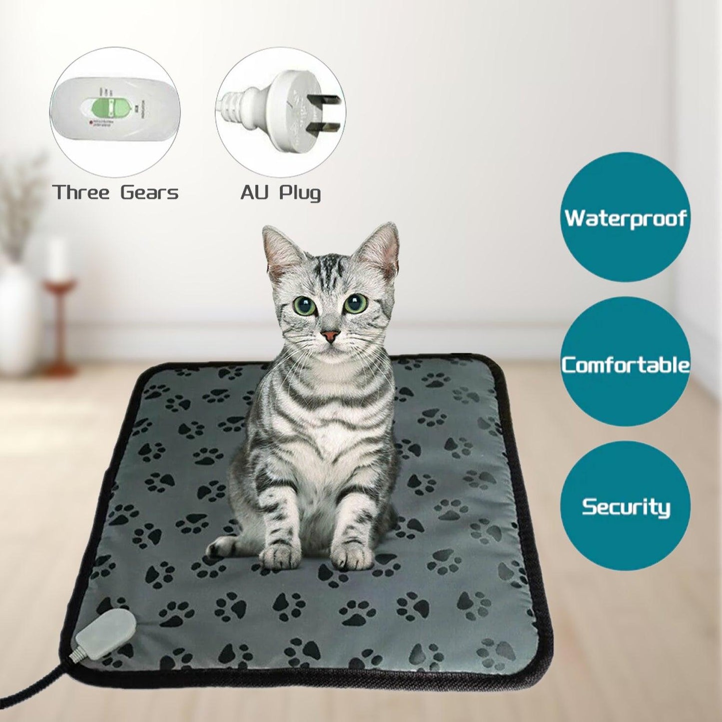 Pet Heating Pad - Electric Heat Mat Heated Bed Dog Puppy Whelping Pads