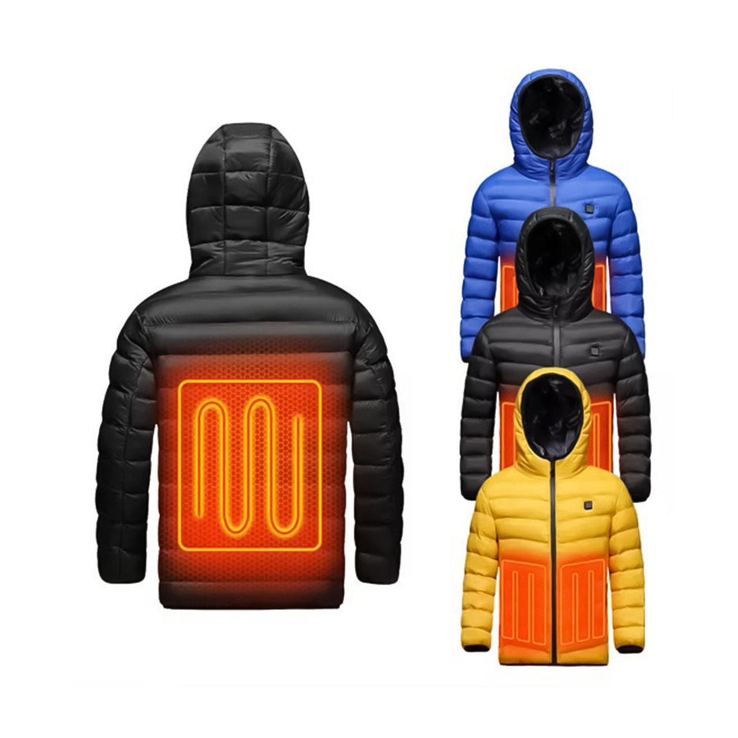 Electric Heated Coat – Rechargeable Winter Jacket with Adjustable Temperature