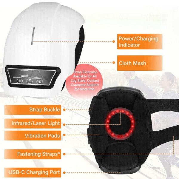 Massagers for Arthritis Knees - Cordless Knee Massager, Infrared Heat and Vibration Knee Pain Relief UK