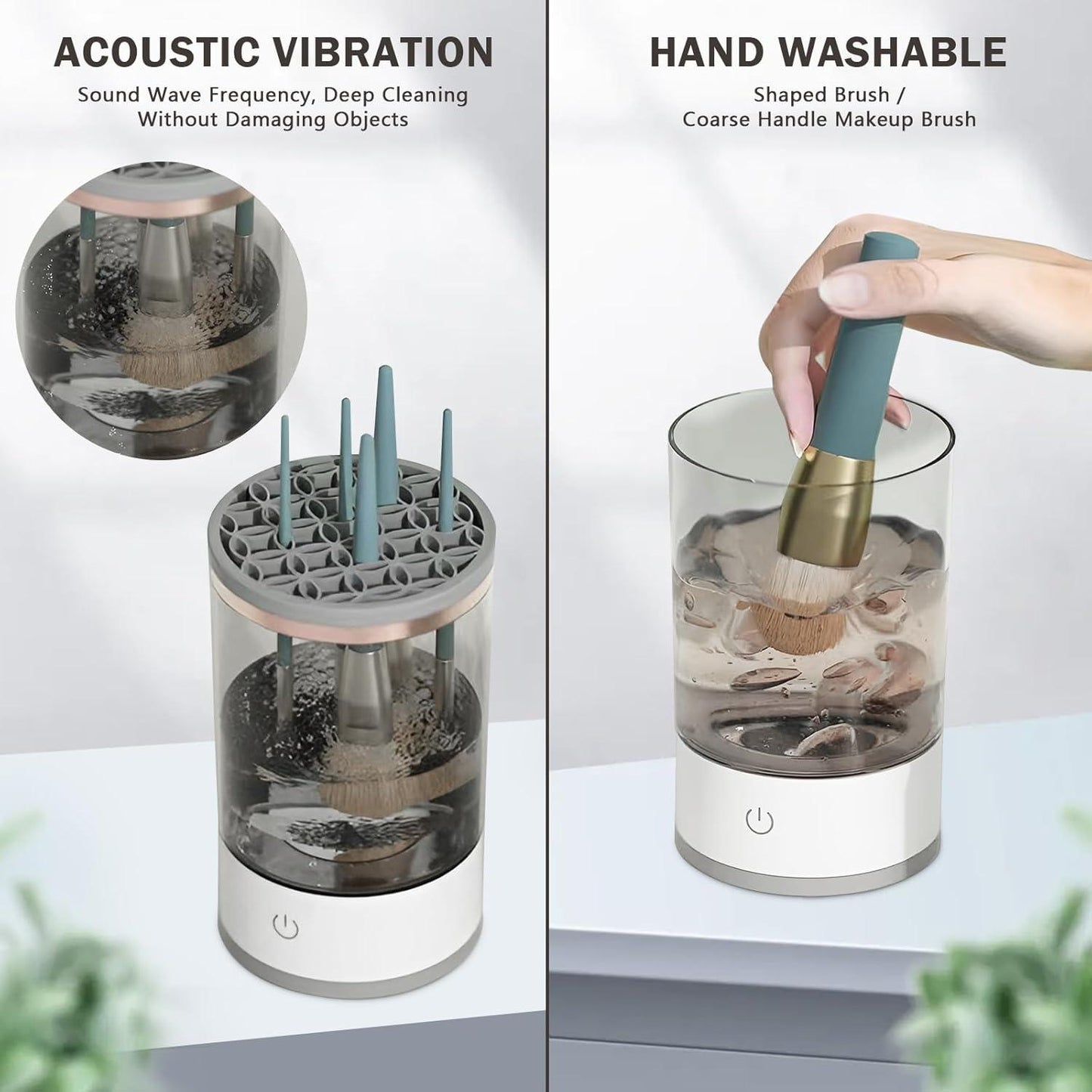 Makeup Brush Cleaner Machine - Automatic Fast Electric Brush Cleaning Holder Dryer