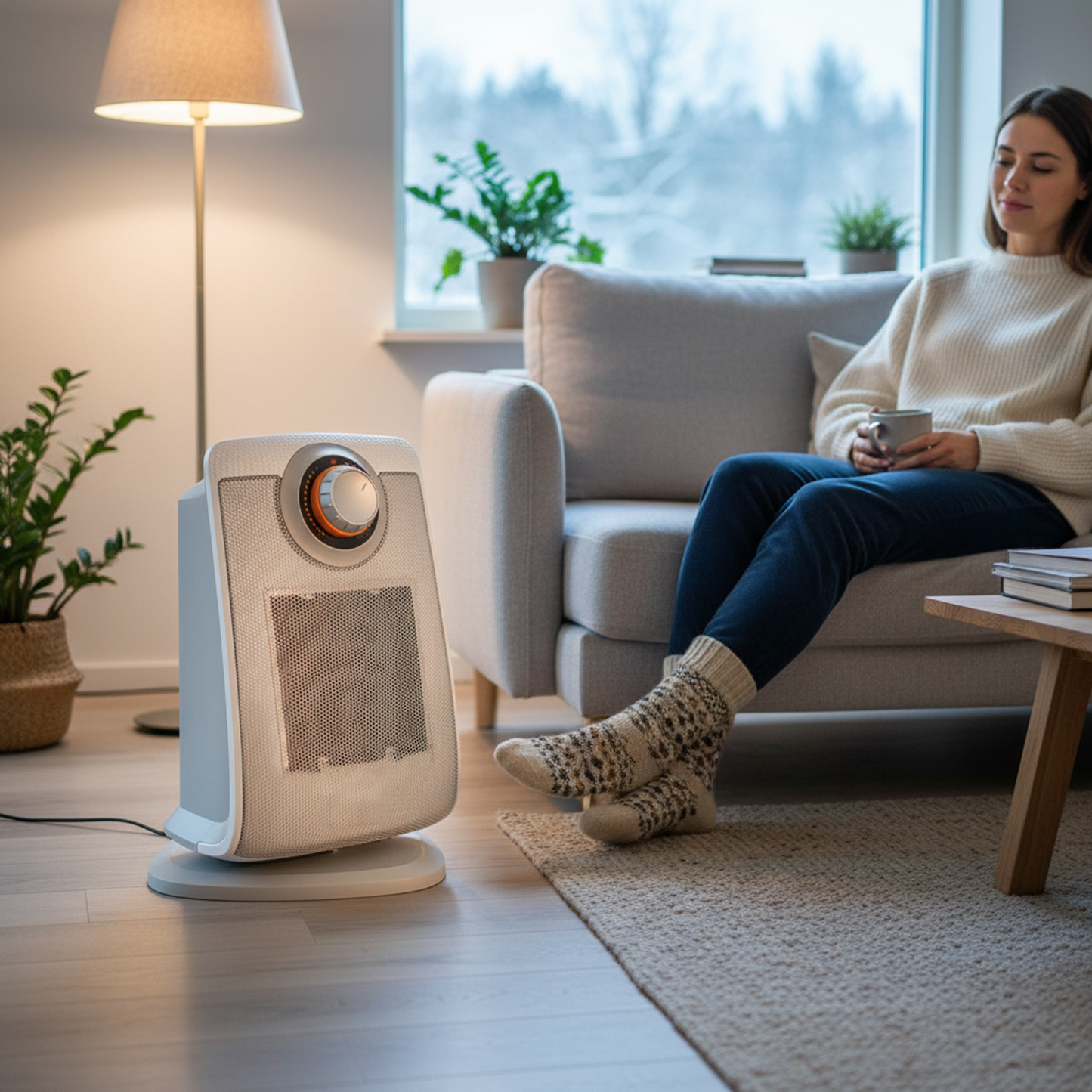 Ceramic Fan Heater – Electric Bathroom Ceramic Space Heater with Fan