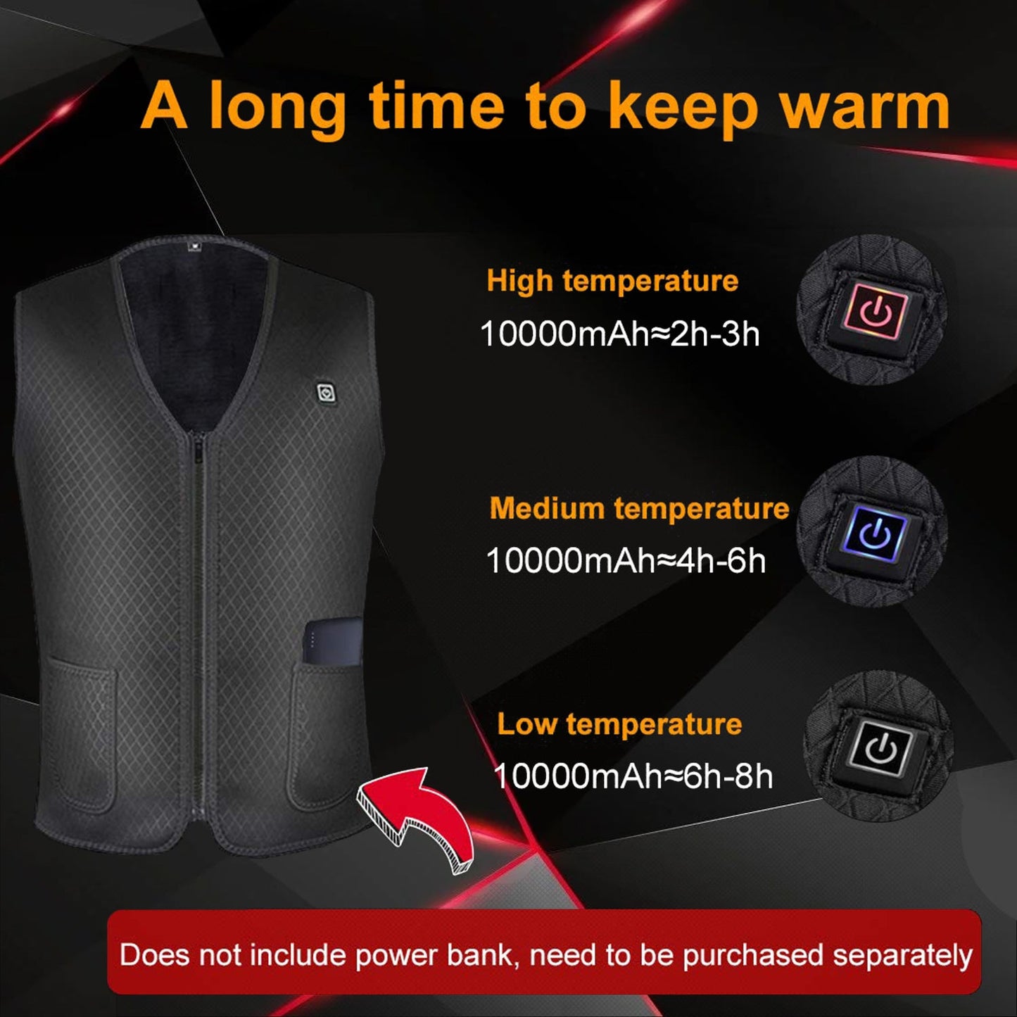 Heat Warming Jacket – USB Rechargeable Heated Jacket for Winter Outdoor