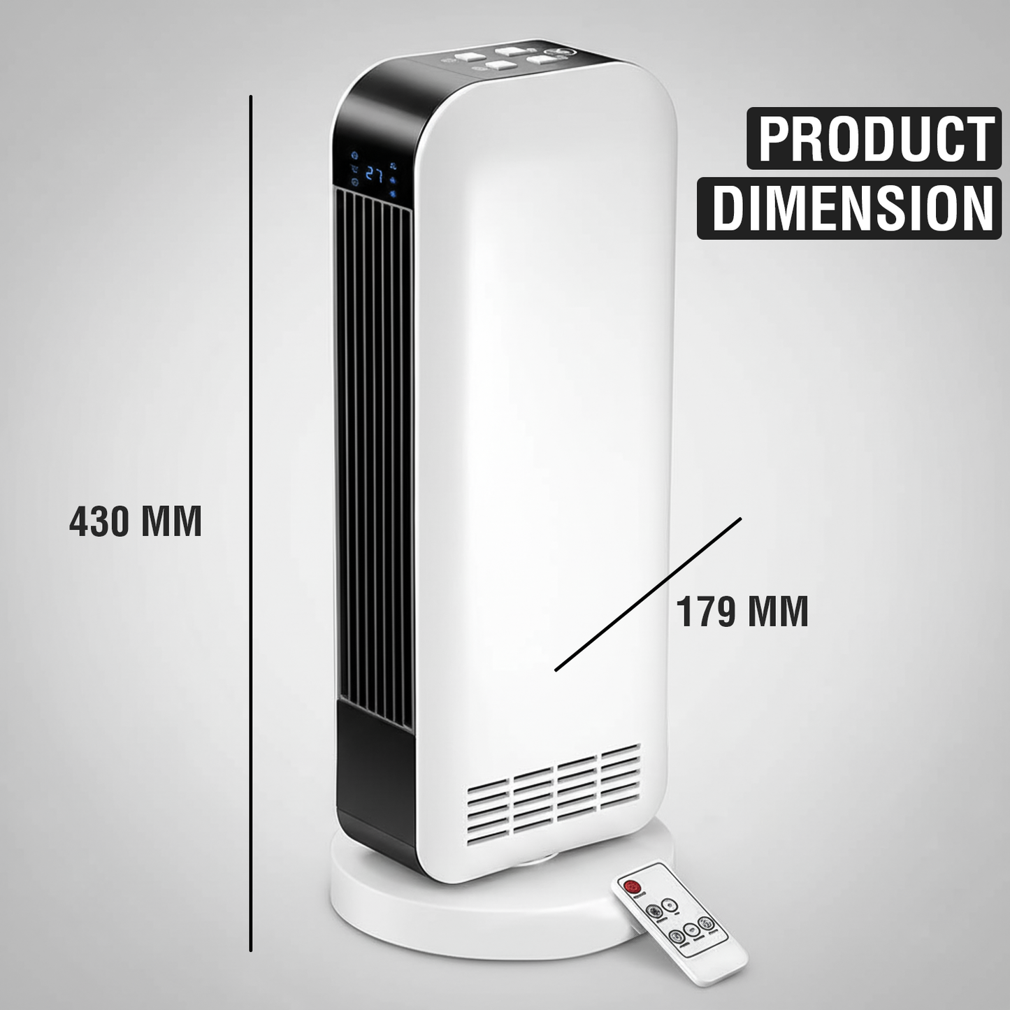 Electric Space Heater – Portable Energy Efficient Room Heater with Thermostat
