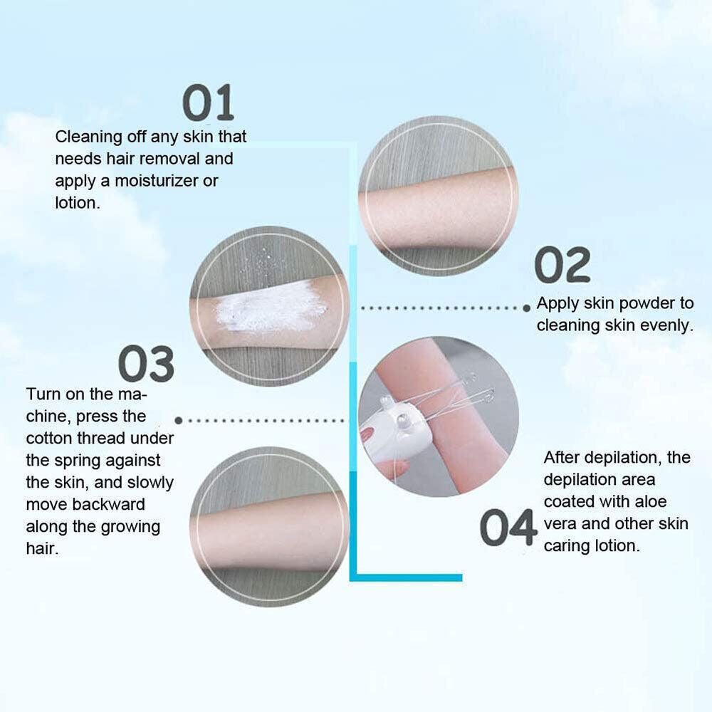 Epilator for Facial Hair - Electric Facial Threading Hair Removal Epilators for Women Face Thread Epilator Facial Body Hair Removal Machine