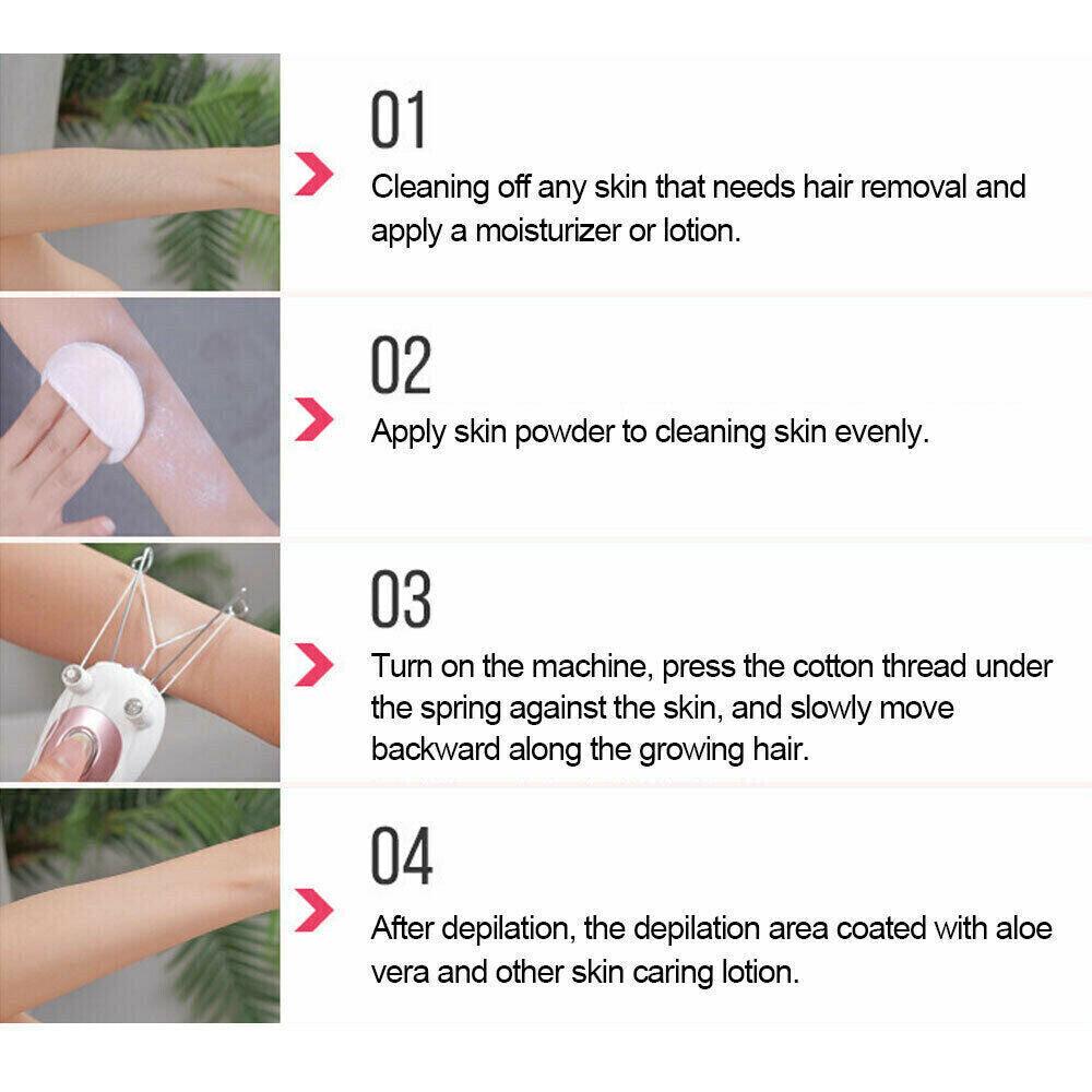 Epilator for Facial Hair - Electric Facial Threading Hair Removal Epilators for Women Face Thread Epilator Facial Body Hair Removal Machine