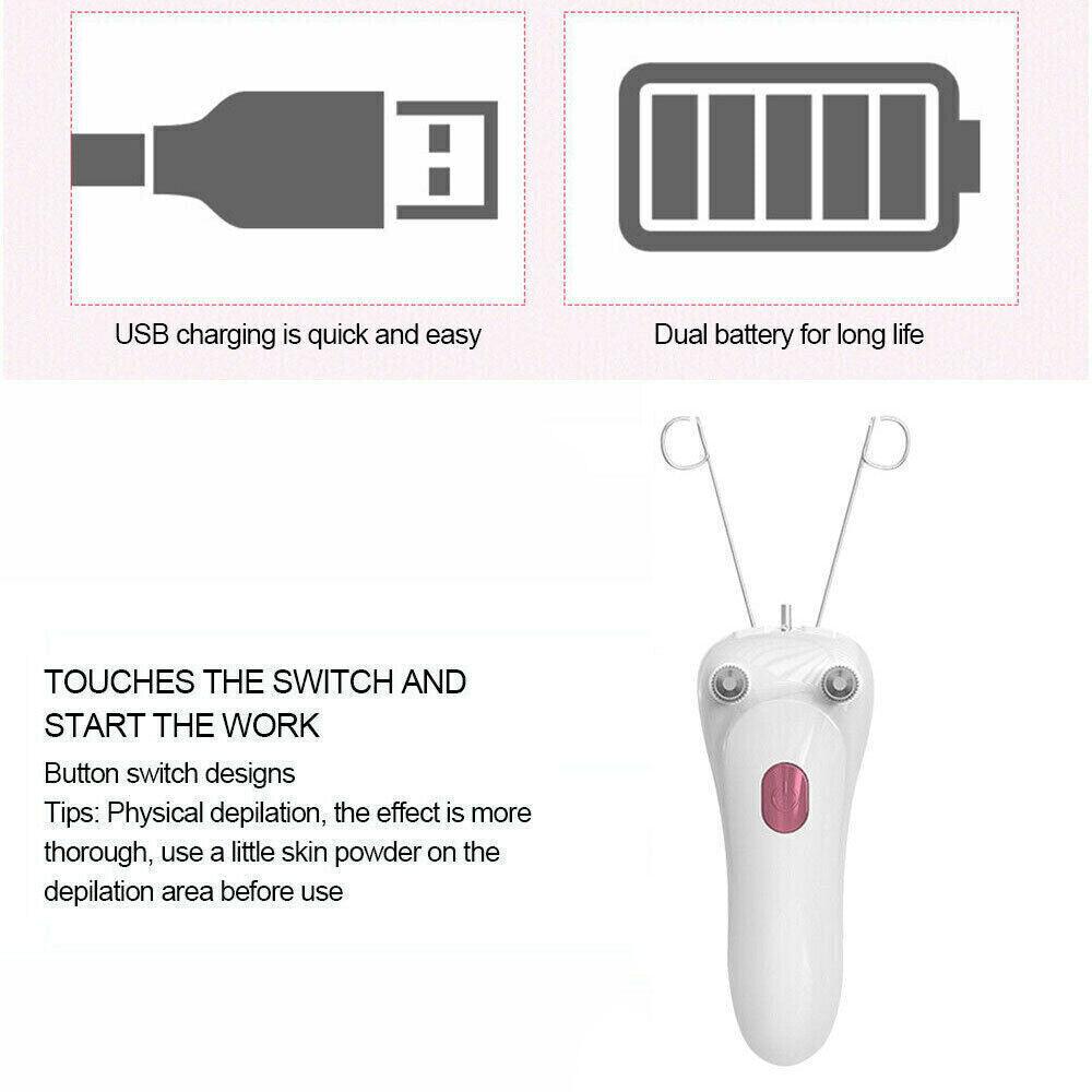 Epilator for Facial Hair - Electric Facial Threading Hair Removal Epilators for Women Face Thread Epilator Facial Body Hair Removal Machine
