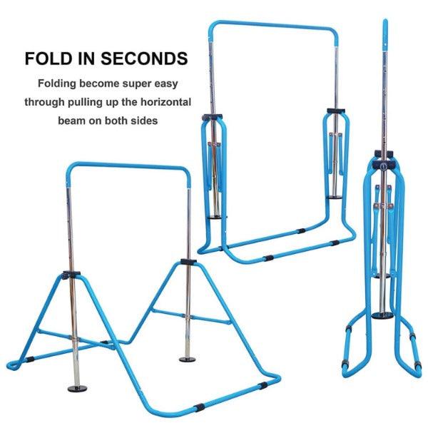 Childs Gymnastics Bar - Junior Training Bar Expandable Kids Horizontal Bars Children Kip Home Gym