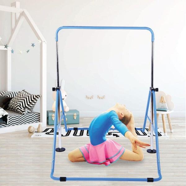 Childs Gymnastics Bar - Junior Training Bar Expandable Kids Horizontal Bars Children Kip Home Gym