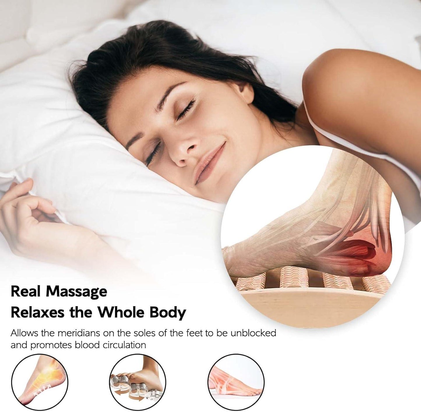 Wooden Foot Massagers Rollers - 2 X Wooden Foot Roller Massager Wood Massage Reflexology Relax Relief Spa Care