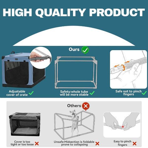 Pet Travel Crate - Pets Fabric Dog Crate Puppy Carrier Cat Travel Cage Carry Pet Bag
