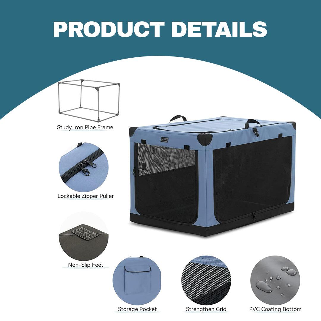 Pet Travel Crate - Pets Fabric Dog Crate Puppy Carrier Cat Travel Cage Carry Pet Bag