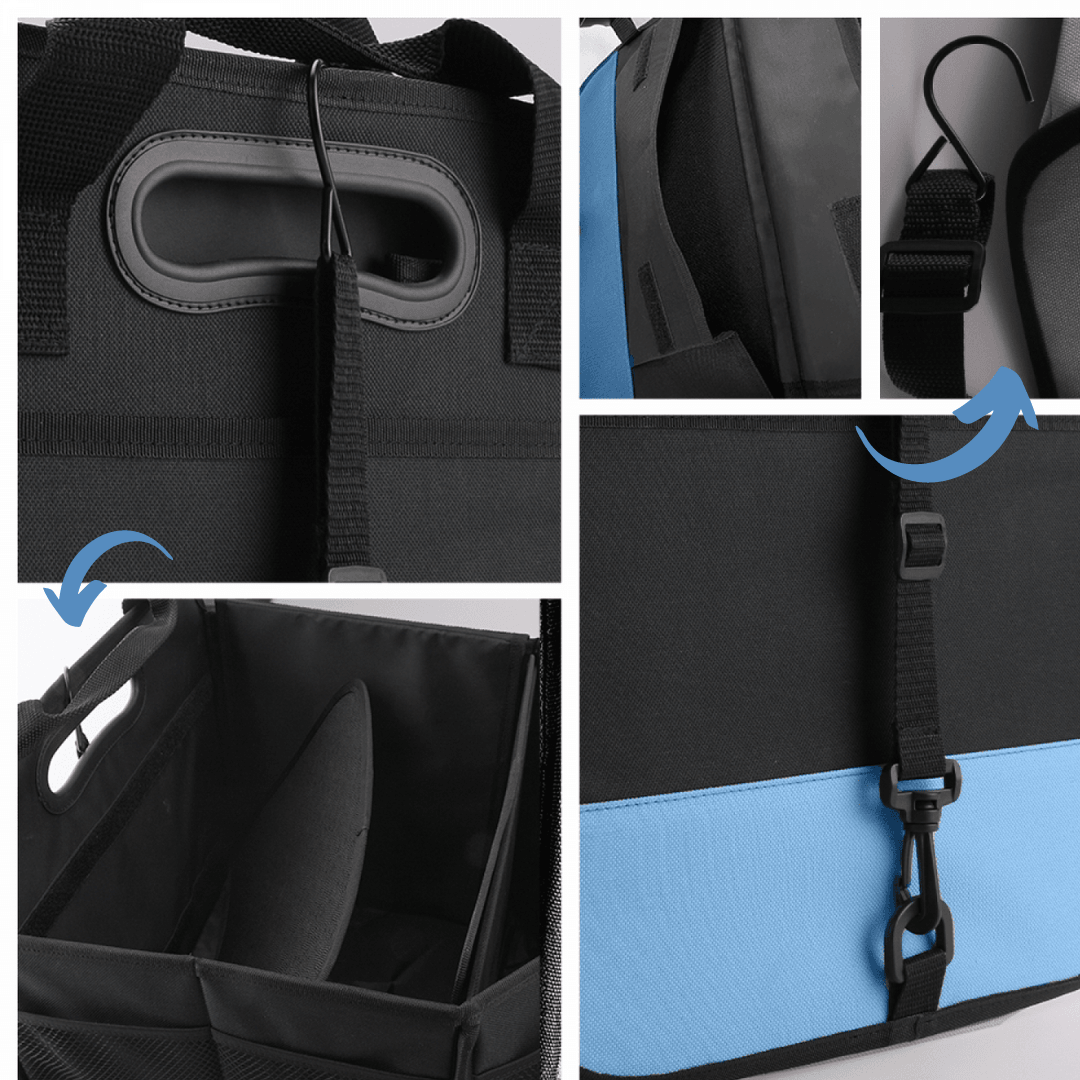 Car Boot Organiser - Heavy Duty Collapsible Foldable Tidy Pocket Storage