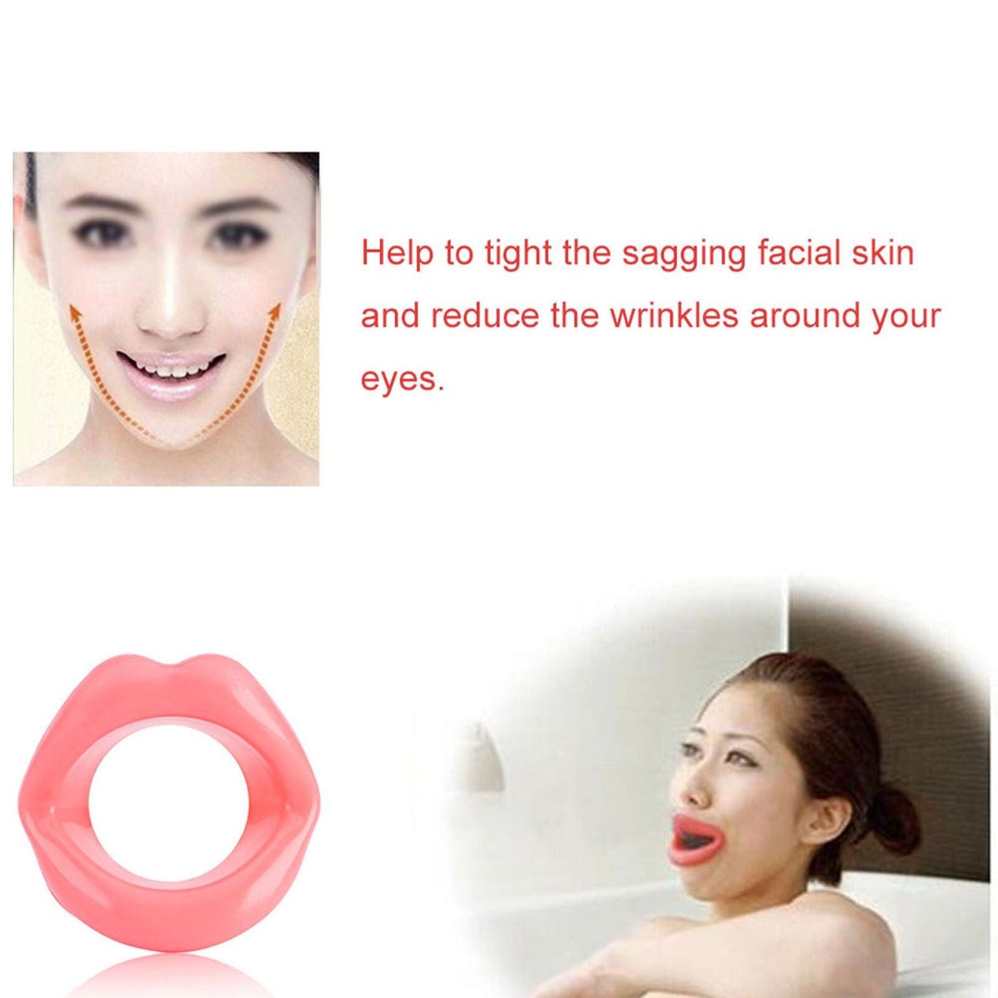 Mouth Exercises Tool - Face Slimmer Silicone Oral Lip Trainer Face Lifting Lip Exerciser