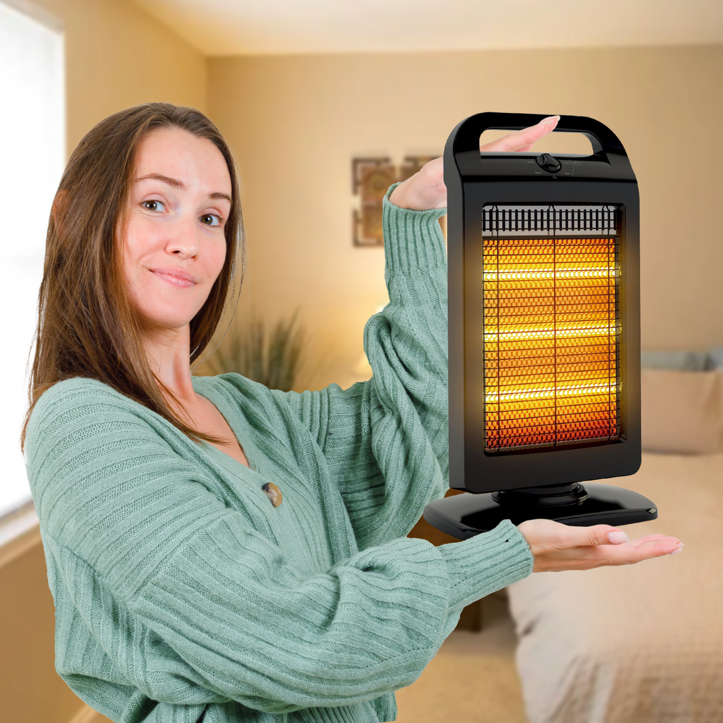 Portable Electric Room Heater – 1200W Compact Space Heater