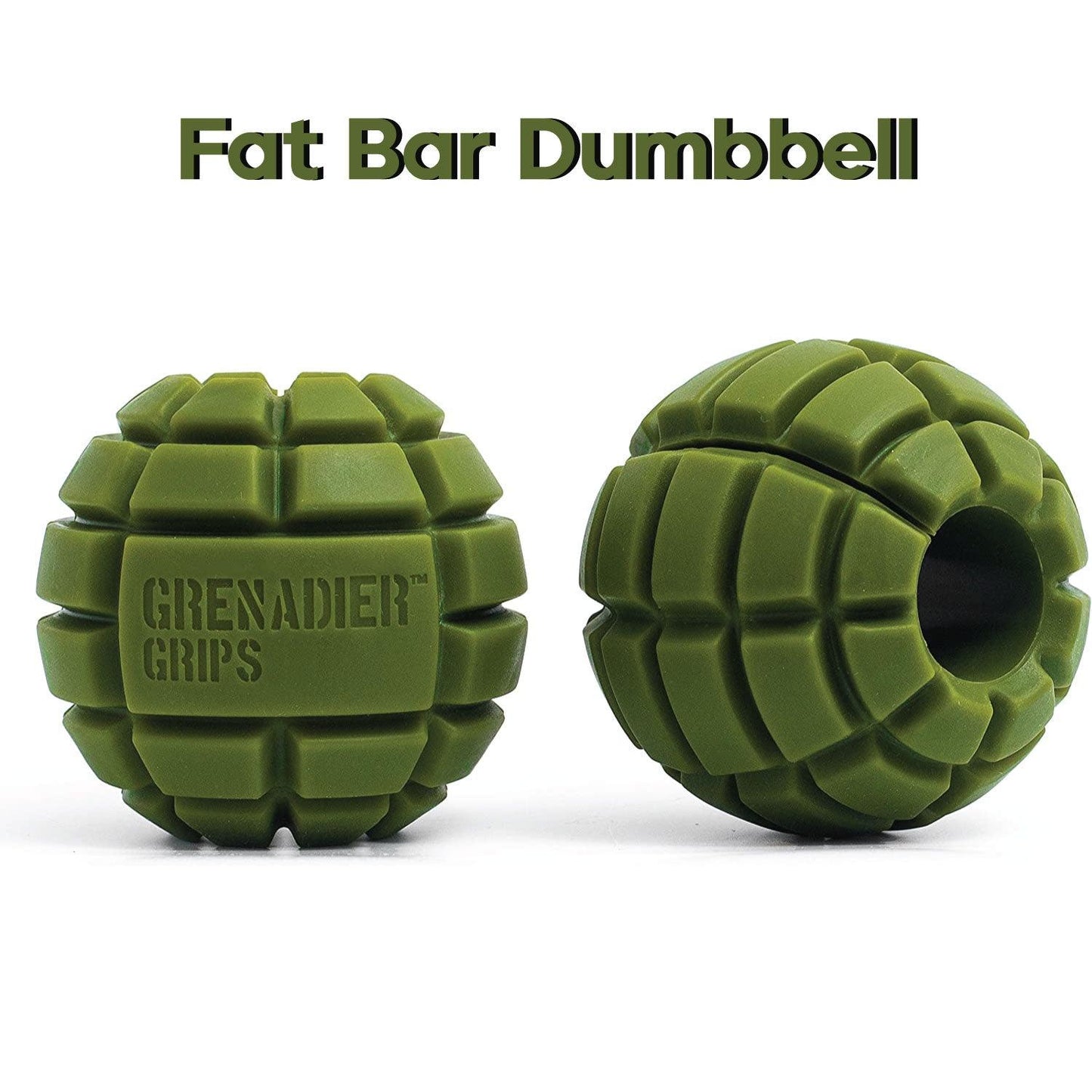 Grenadier Grips by Gunsmith - 2x Gunsmith Fitness Grenadier Grips Unique Fat Bar Dumbell/Barbell Grips For Huge Size Gains, Explosive Power