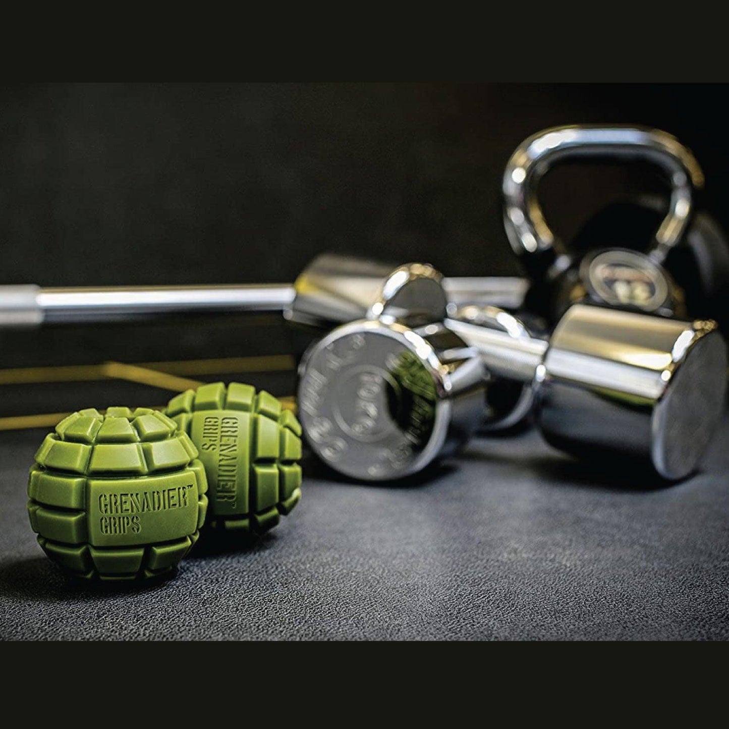 Grenadier Grips by Gunsmith - 2x Gunsmith Fitness Grenadier Grips Unique Fat Bar Dumbell/Barbell Grips For Huge Size Gains, Explosive Power