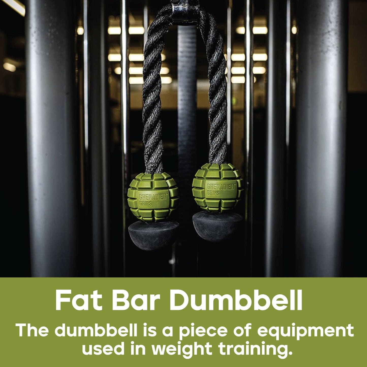 Grenadier Grips by Gunsmith - 2x Gunsmith Fitness Grenadier Grips Unique Fat Bar Dumbell/Barbell Grips For Huge Size Gains, Explosive Power
