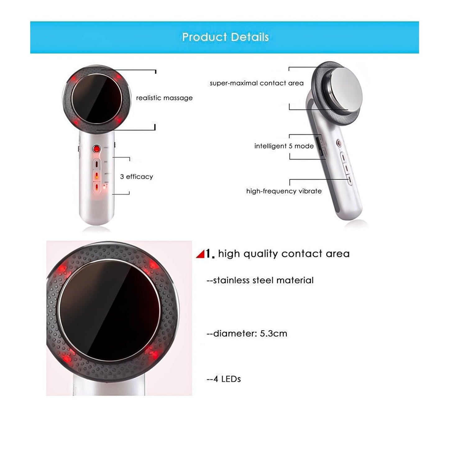 Fat Burner Machine - Body Slimming Massager EMS Machine Ultrasonic Cavitation Fat Burner 3in1 Therapy