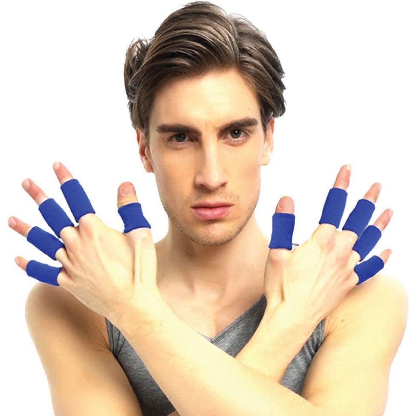 Finger Support Brace - Finger Guard Pads Support Arthritis Sleeve Trigger Fingers Sports Aid Bandage