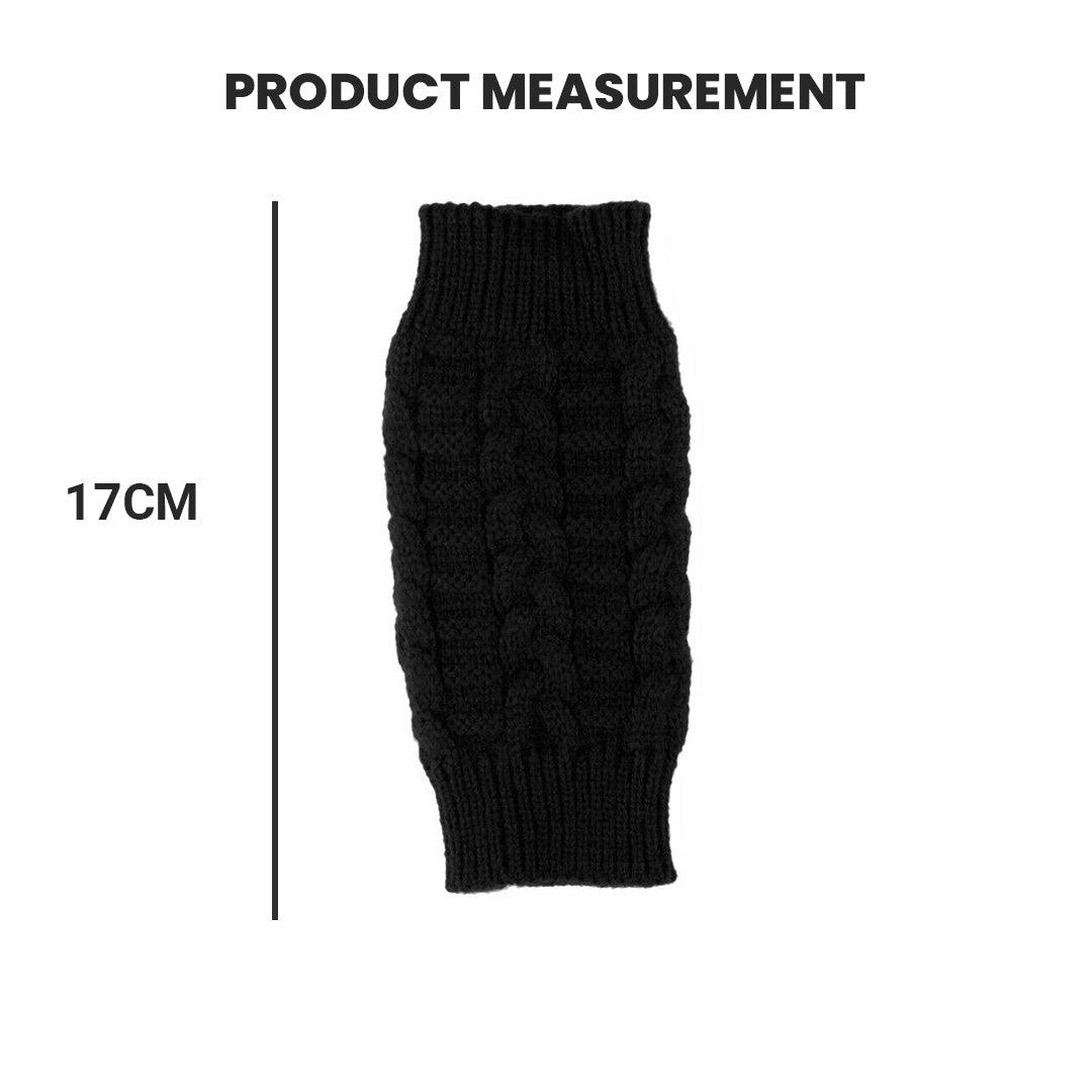 Thermal Fingerless Gloves - Women Wrist Arm Knitted Mitten Long Winter Hand Warmer Fingerless Ladies Gloves