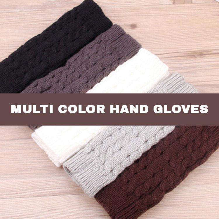 Thermal Fingerless Gloves - Women Wrist Arm Knitted Mitten Long Winter Hand Warmer Fingerless Ladies Gloves