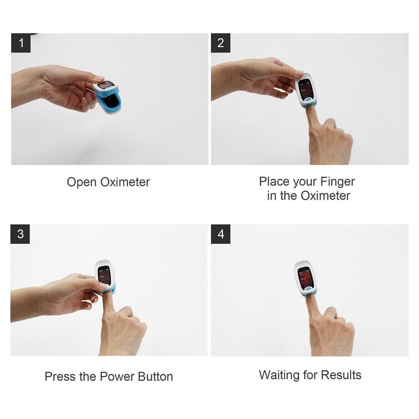 Pulse Oximeter Monitor - Fingertip Pulse Oximeter Monitor Blood Oxygen Saturation Heartbeat SpO2 PR PI UK Oxygen Monitor Pulse Oximeter Blood Saturation