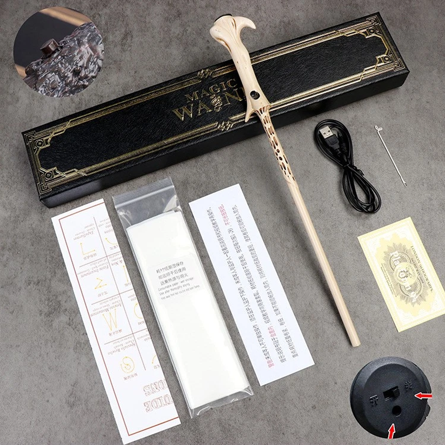 Magic Fire Shooting Wand – Real Flame Wizard Wand for Magic Tricks (Inspired by Harry Potter Series)