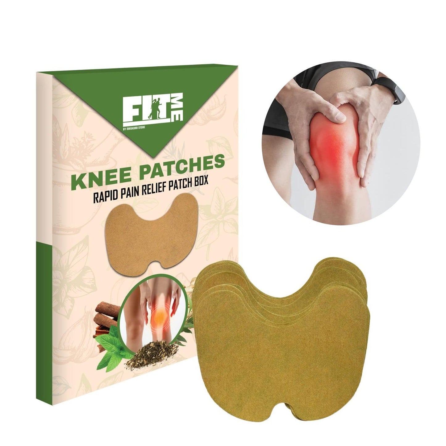 Knee Pain Relief Patch - FitMe 180 PCS Knee Pain Relief Patches Wormwood Sticker Neck Waist Joint Ache Pads