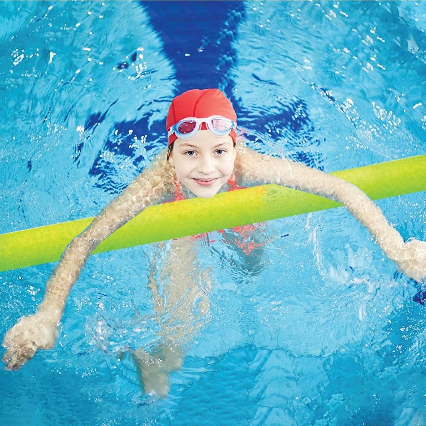Foam Swimming Pool Noodle - 3x Swimming Pool Noodle Stick Water Float Aid Strip Blue or Red