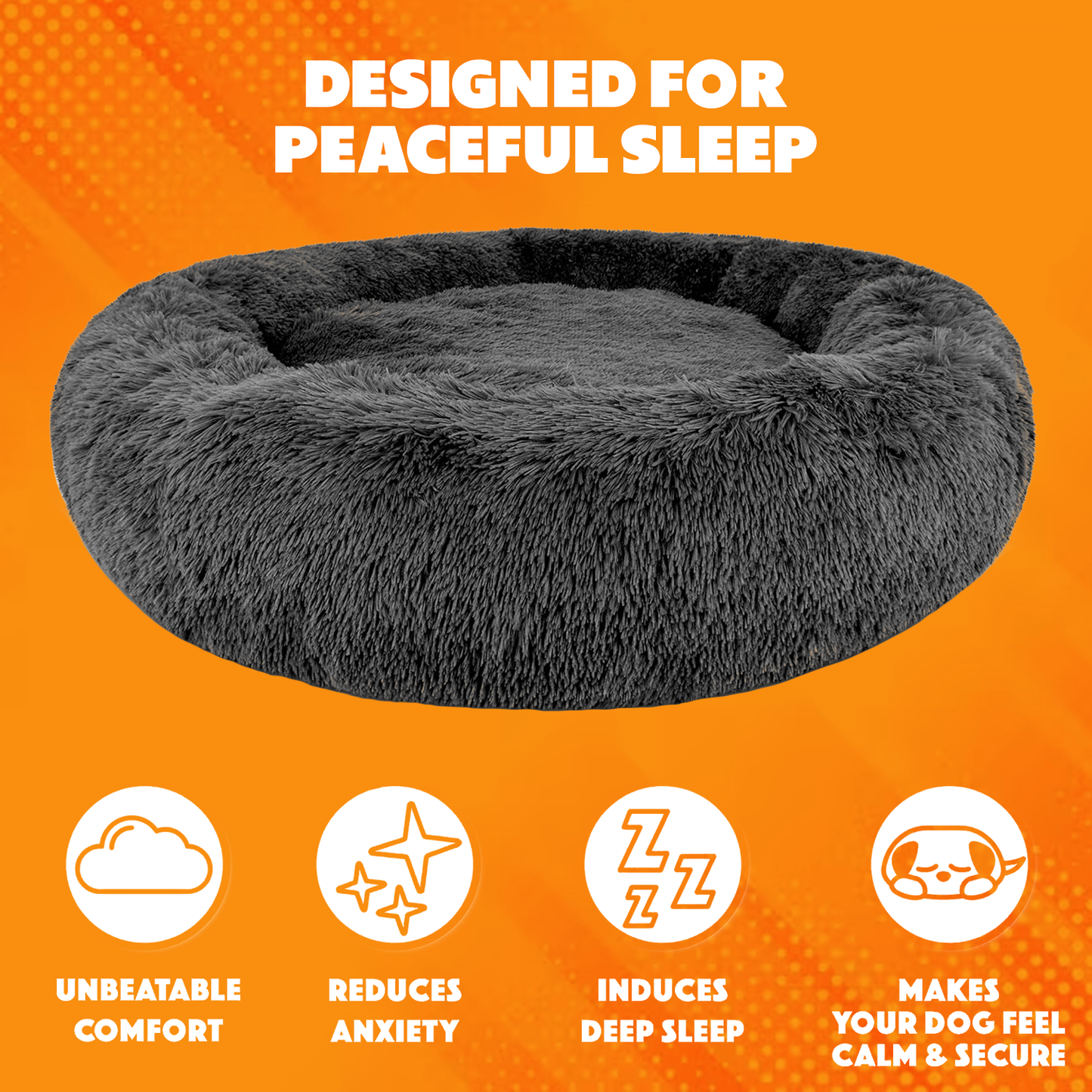 Donut Dog Bed – Anti-Anxiety Round Pet Bed for Cozy Sleep & Joint Support
