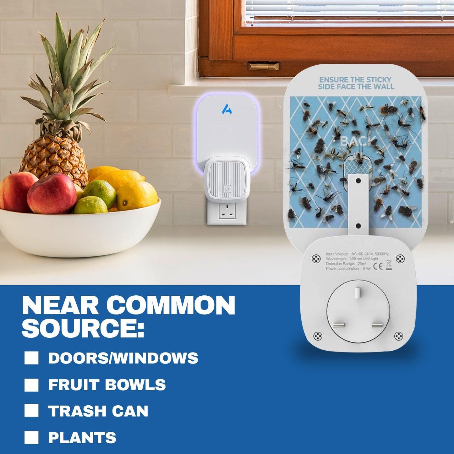 Indoor Fly Trap -  Fly Trap Indoor, Fruit Fly Traps for Indoors, Gnat Traps for House Indoor, Fly Catcher Indoor