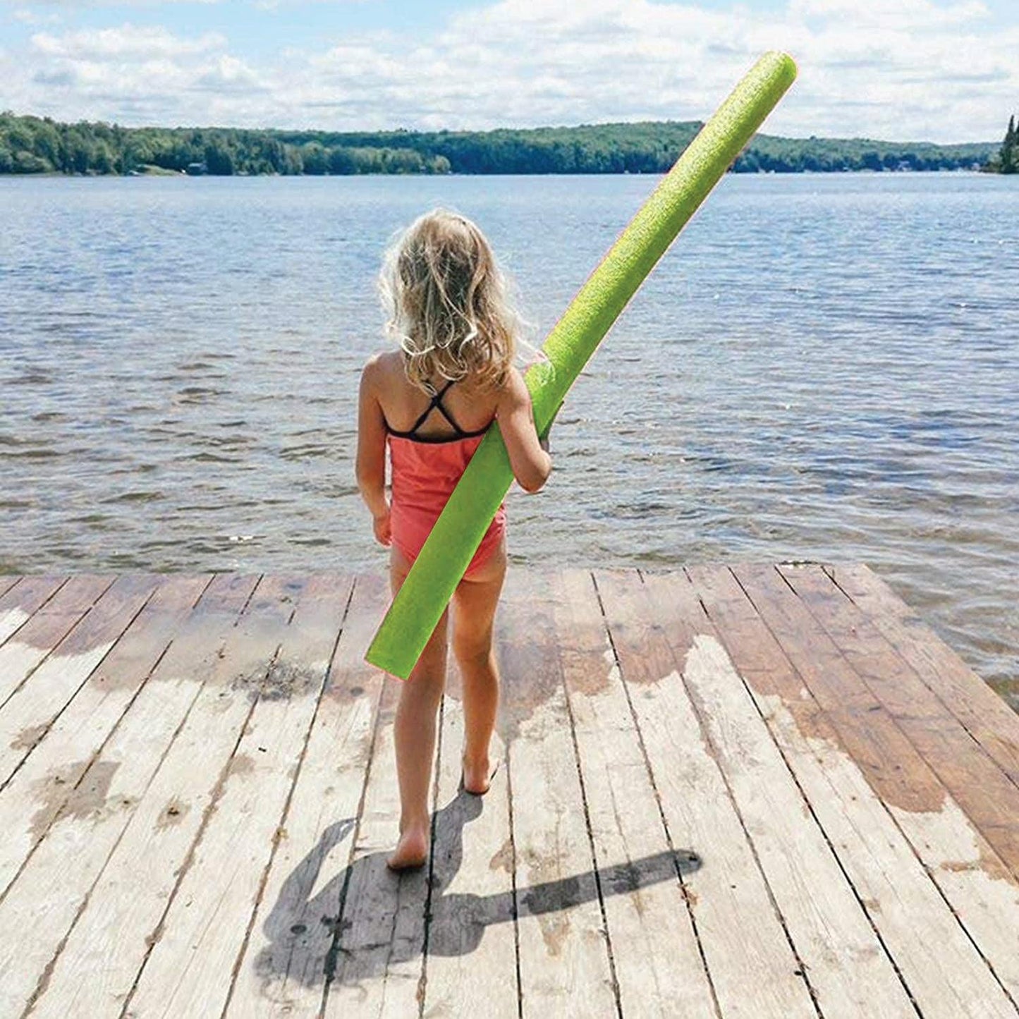 Foam Swimming Pool Noodle - 3x Swimming Pool Noodle Stick Water Float Aid Strip Blue or Red