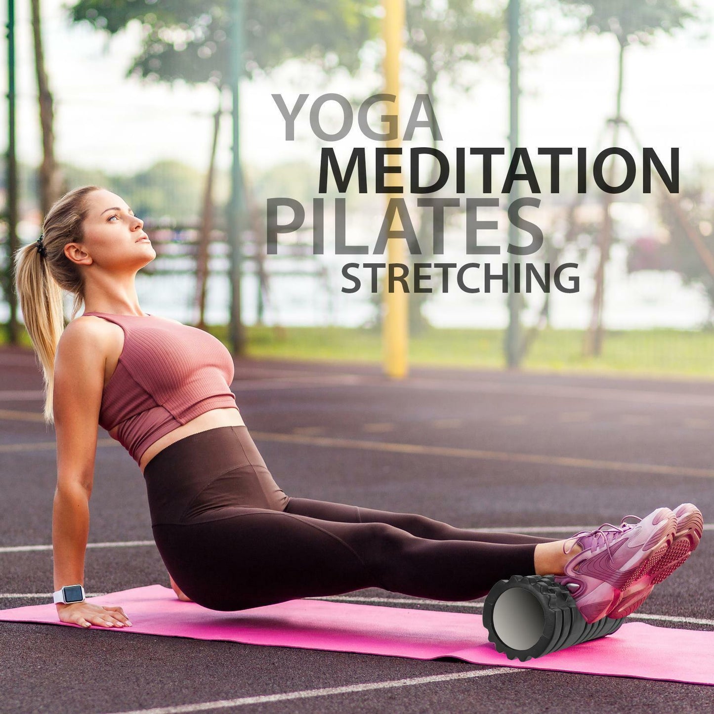 Foam Roller for Back - Foam Fitness Roller Deep Tissue Gym Massage Grid Muscle Trigger Point Muscles