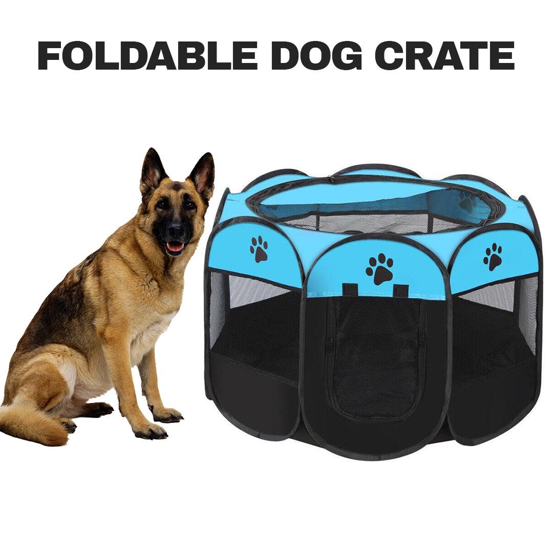 Large Fabric Dog Crates - Foldable Soft Fabric Dog Crate Cat Cage Pet Portable Travel Puppy Play Pen Tent