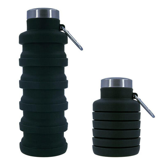 Best Collapsible Water Bottle UK - 500ml Collapsible Silicone Drink Bottle Foldable Water Bottle