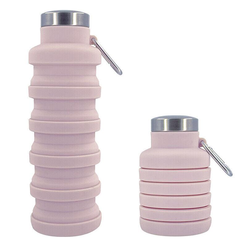 Best Collapsible Water Bottle UK - 500ml Collapsible Silicone Drink Bottle Foldable Water Bottle