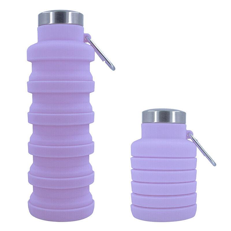 Best Collapsible Water Bottle UK - 500ml Collapsible Silicone Drink Bottle Foldable Water Bottle