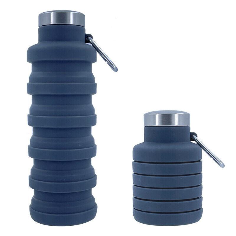 Best Collapsible Water Bottle UK - 500ml Collapsible Silicone Drink Bottle Foldable Water Bottle