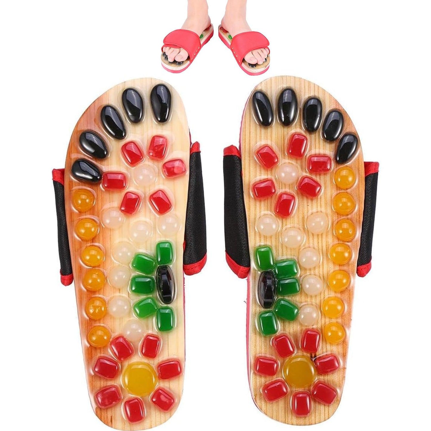 Foot Massage Slippers - Acupressure Foot Massager Slipper Sandals Acupoint Stimulation Massager