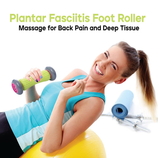 Foot Roller for Plantar Fasciitis - Heel Muscle Knot Pain Tension Reliever Foot Massage Roller